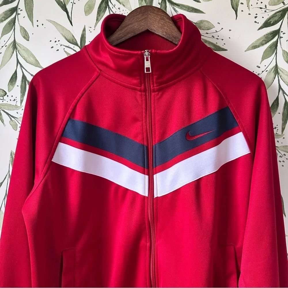 Nike Athletic Dept Warm Up Jacket. Red/White/Blue. Medium.